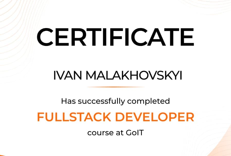 Certificate 1